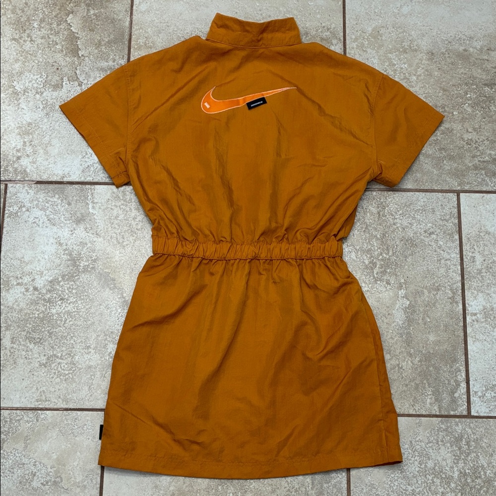 Nike Rust Orange Half-Zip Elastic Waist Mini Dress - Picture 10 of 13